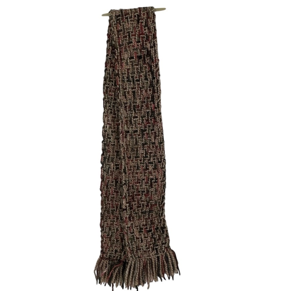 Manos del Uruguay Wool + Silk Woven Scarf with Fringe Multicolor Stunning
